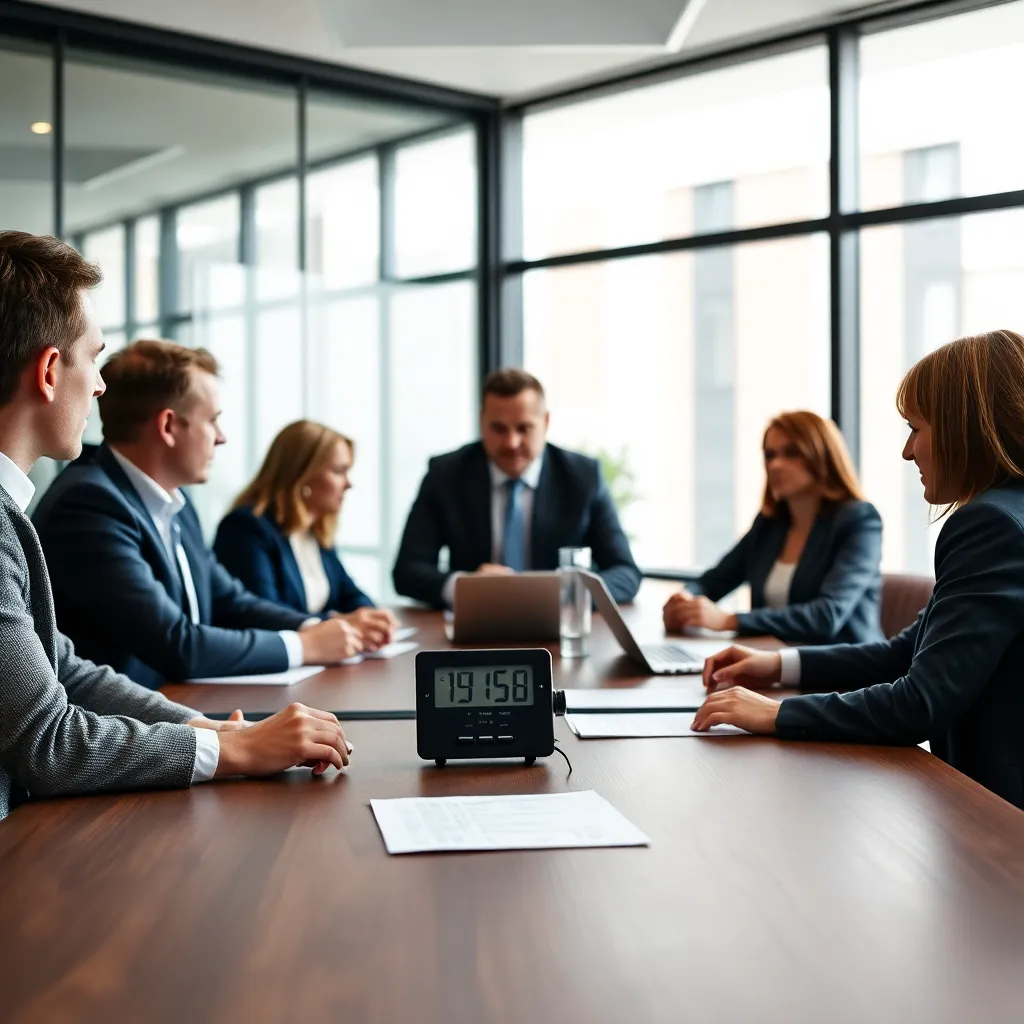 Efficiënte Nederlandse vergadering met timer en duidelijke agenda